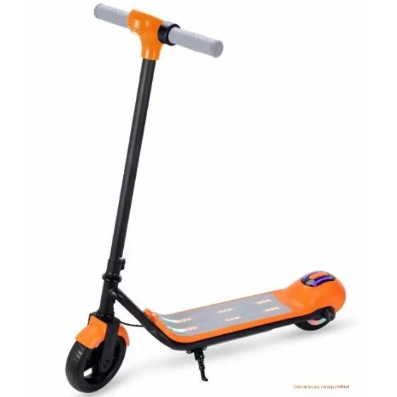 [SCOOTER-LED-NARANJA] MINI SCOOTER PARA NIÑOS CON LUCES LED COLOR NARANJA.webp